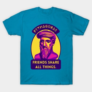 Pythagoras Portrait and Quote T-Shirt